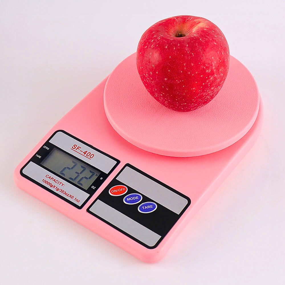 Báscula De Cocina Hasta 10kg Digital De Alta Precisión Rosa