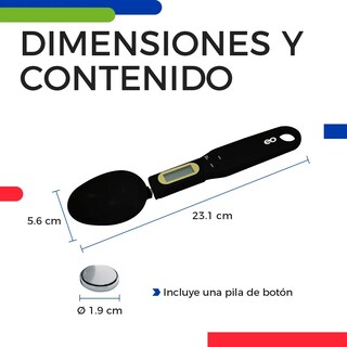 Foto 2 | Cuchara Báscula Gramera Digital De Cocina 500g Eo Safe Imports Esi-19172 Negro