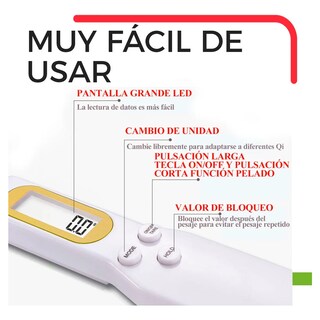 Foto 3 | Cuchara Báscula Medidora Gramera Digital Lcd De Cocina 500g Eo Safe Imports Esi-19171 Blanco