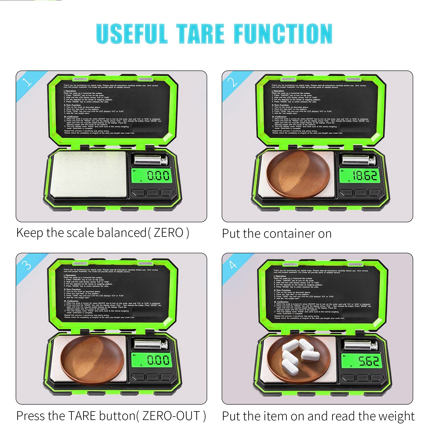 Foto 6 | Pantalla Lcd Digital Fuzion Con Escala De Gramos De Bolsillo, 500 G X 0,01 G - Venta Internacional.
