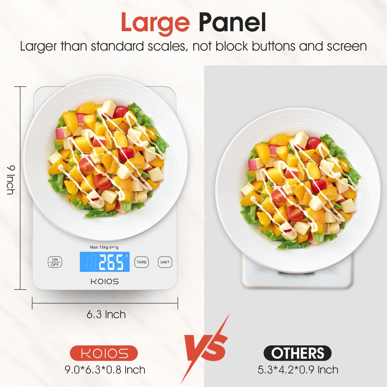 Foto 4 pulgar | Báscula De Cocina Koios K7h Digital Para Alimentos Con Pantalla Lcd  15 Kg/33 Libras  Color Blanco - Venta Internacion