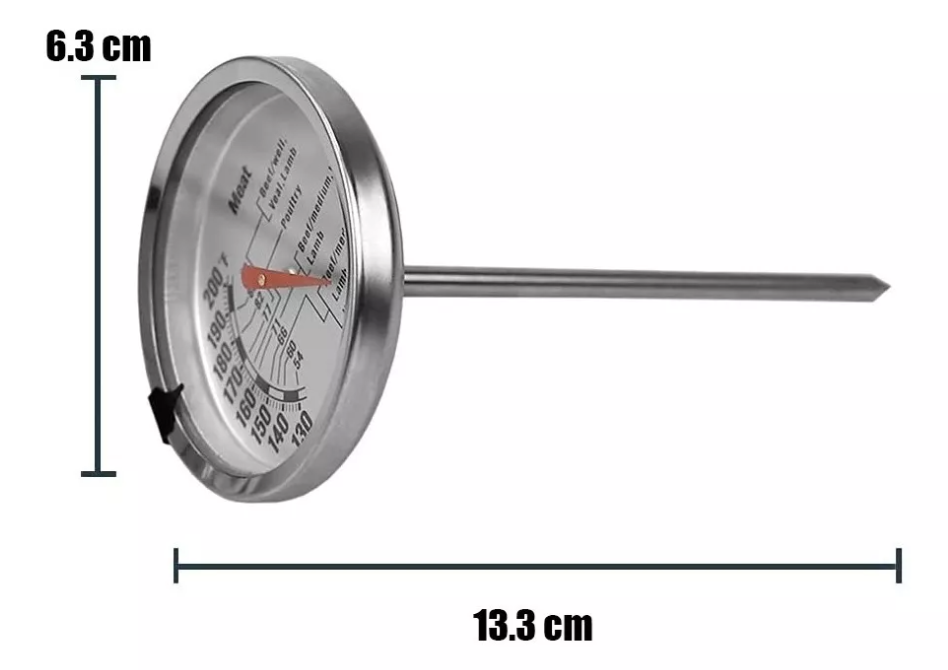 Foto 4 pulgar | Termómetro para Carne Meru de Acero Inoxidable