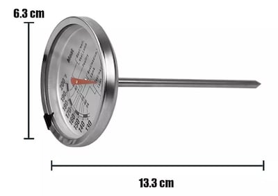 Foto 3 | Termómetro para Carne Meru de Acero Inoxidable