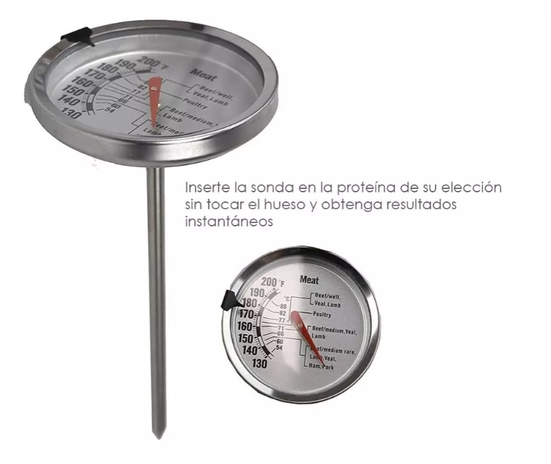 Foto 5 | Termómetro para Carne Meru de Acero Inoxidable