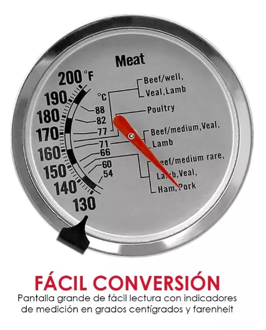 Foto 6 | Termómetro para Carne Meru de Acero Inoxidable