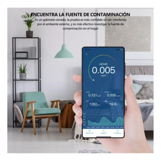 Foto 4 | Termometro Ambiental Medidor Co2 Aire Multifuncional 4 En 1 Blanco