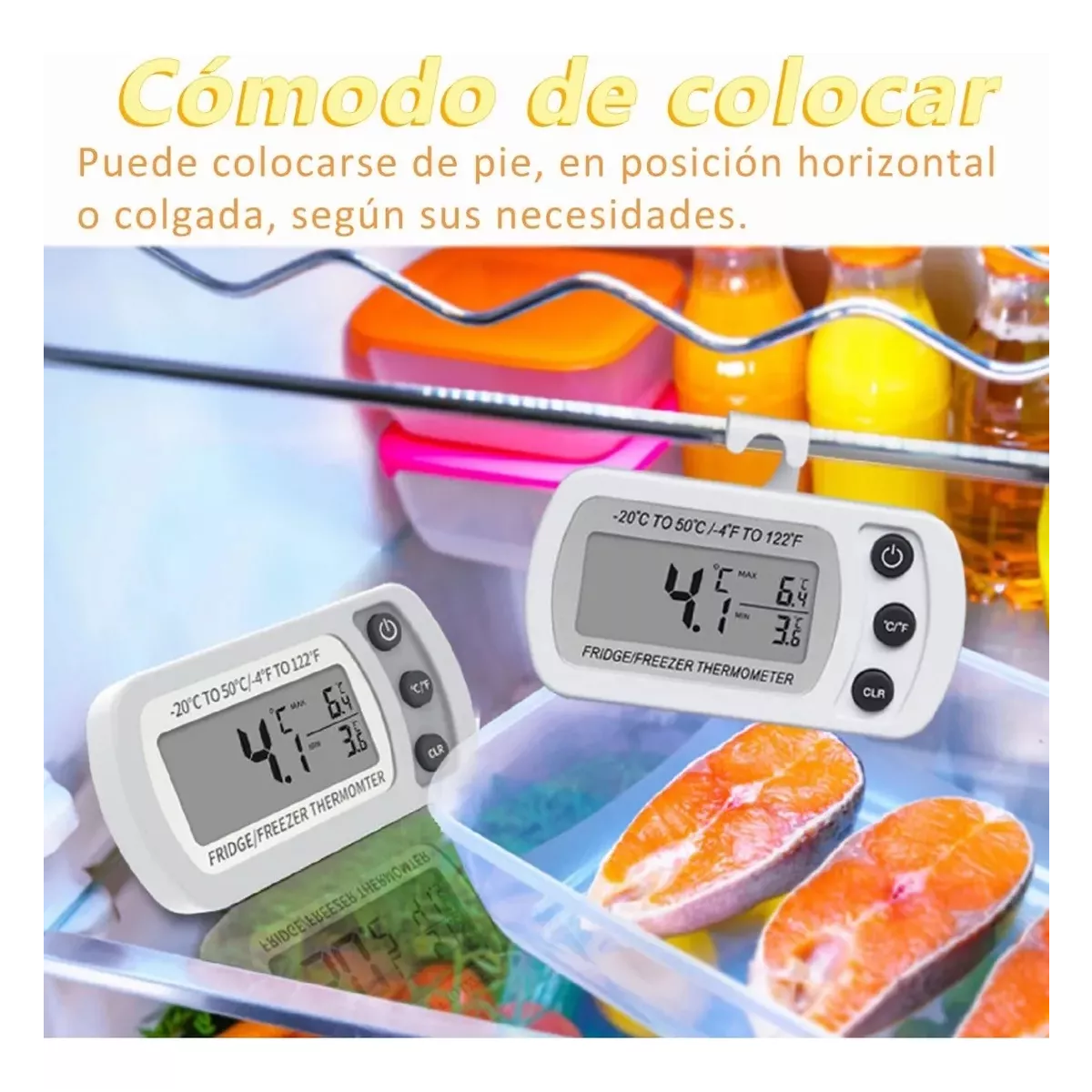 Foto 4 pulgar | Par Termómetro Para Heladera Digitales Para Cocina 2 Piezas Eo Safe Imports Esi-11268 Blanco