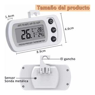 Foto 4 | Par Termómetro Para Heladera Digitales Para Cocina 2 Piezas Eo Safe Imports Esi-11268 Blanco
