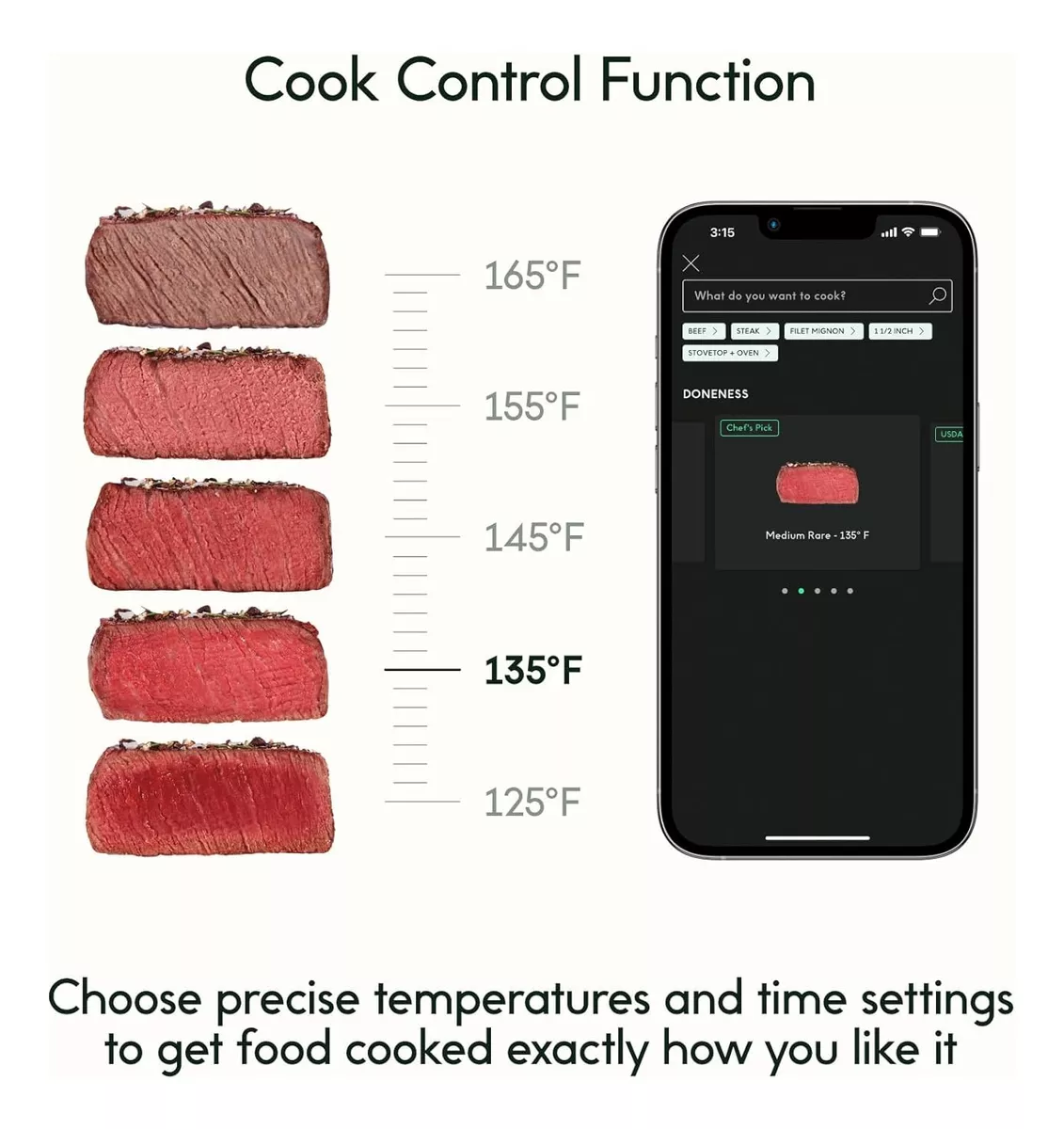 Foto 4 pulgar | Chef Iq - Termómetro Inalámbrico Inteligente Para Carne