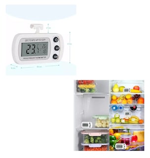 Foto 3 | Termómetro De Refrigerador Lcd Con Gancho Blanco