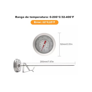 Foto 3 | Termometro Cocina Aceite Caliente Café Acero Inox 0 A 200°c Eo Safe Imports Esi-16599 Plata