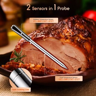 Foto 2 | Termómetro Inalámbrico Para Cocinar Carne Y Barbacoa Con Blu Eo Safe Imports Esi-16600 Negro