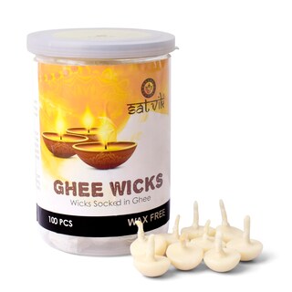 Foto 1 | Mechas de Ghee Satvik 100% Puro para Pooja y Diya 100 Piezas - Venta Internacional