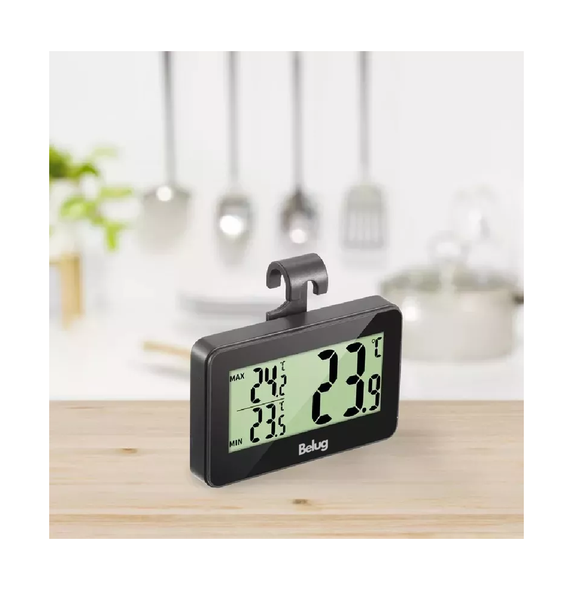 Foto 3 pulgar | Termómetro Belug Con Pantalla Lcd Digital Para Refrigerador Negro