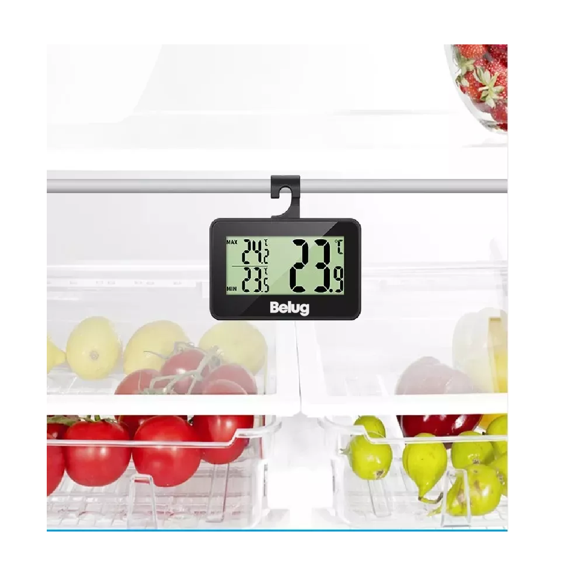 Foto 4 pulgar | Termómetro Belug Con Pantalla Lcd Digital Para Refrigerador Negro