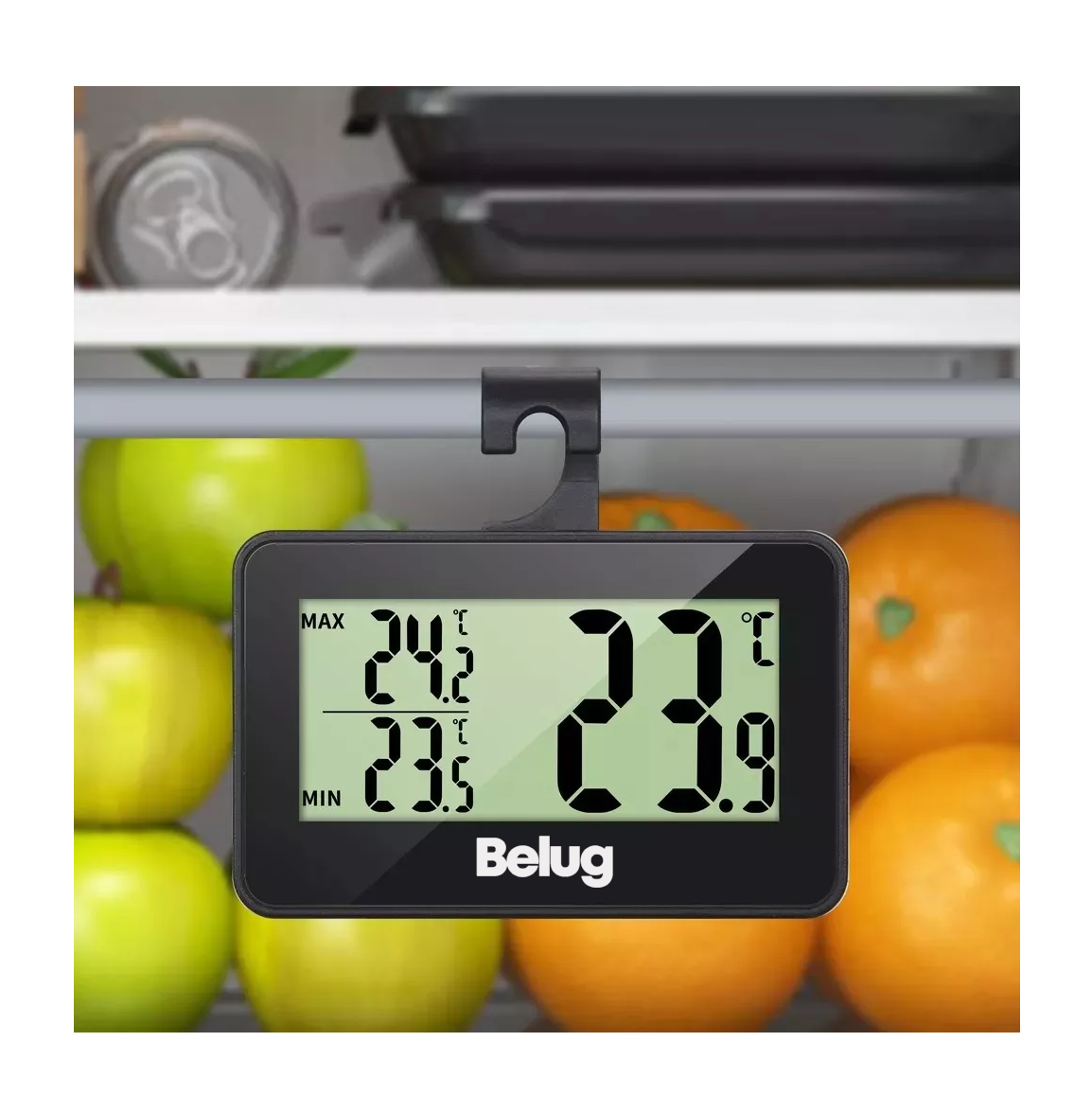 Foto 5 pulgar | Termómetro Belug Con Pantalla Lcd Digital Para Refrigerador Negro