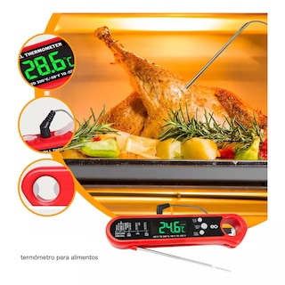 Foto 2 | Termómetro Digital De Cocina Impermeable Con Abrebotellas Eo Safe Imports Esi-11266-1 Rojo