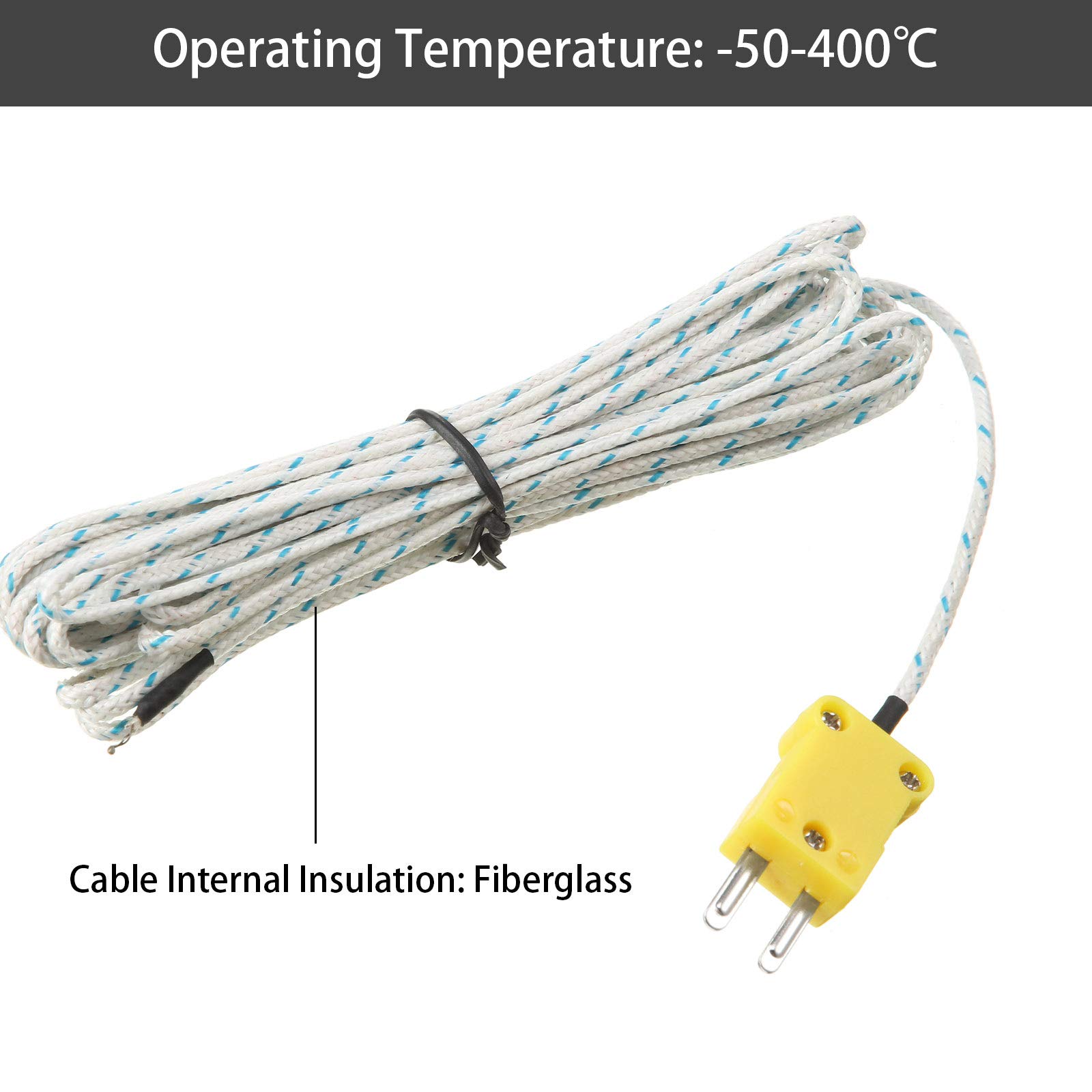 Foto 6 | Sensor De Sonda De Temperatura  Termopar Tipo K  3 M  10 Piezas - Venta Internacional.