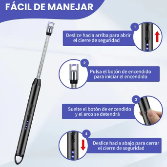 Foto 4 pulgar | Encendedor Xtellar Eléctrico Multiusos Portátil Recargable Cocina