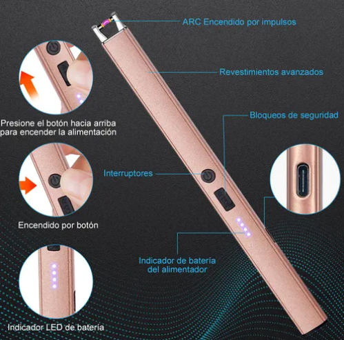 Foto 3 pulgar | Encendedor Eléctrico Portátil  Xtellar Usb  Recargable