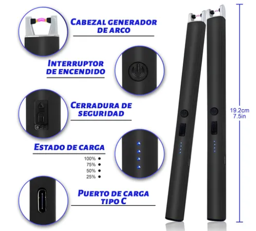 Foto 4 pulgar | Encendedor Eléctrico Portátil  Xtellar Usb ERecargable