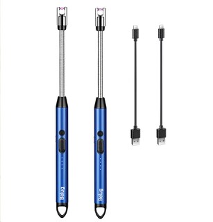 Foto 1 | ''2pcs Usb Encendedor Eléctrico Portátil Recargable De Cocina Azul ''