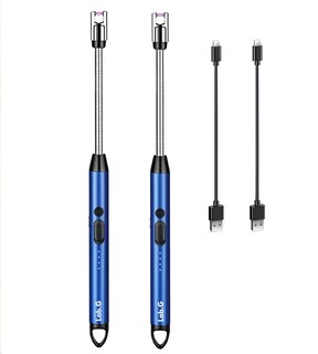 Foto 1 | 2pcs Usb Encendedor Eléctrico Portátil Recargable De Cocina Azul