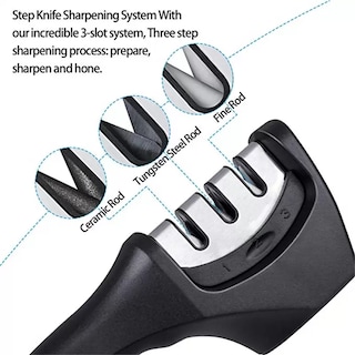 Foto 2 | Afilador de Cuchillos Cocina 3 Etapas Manual Ergonómico
