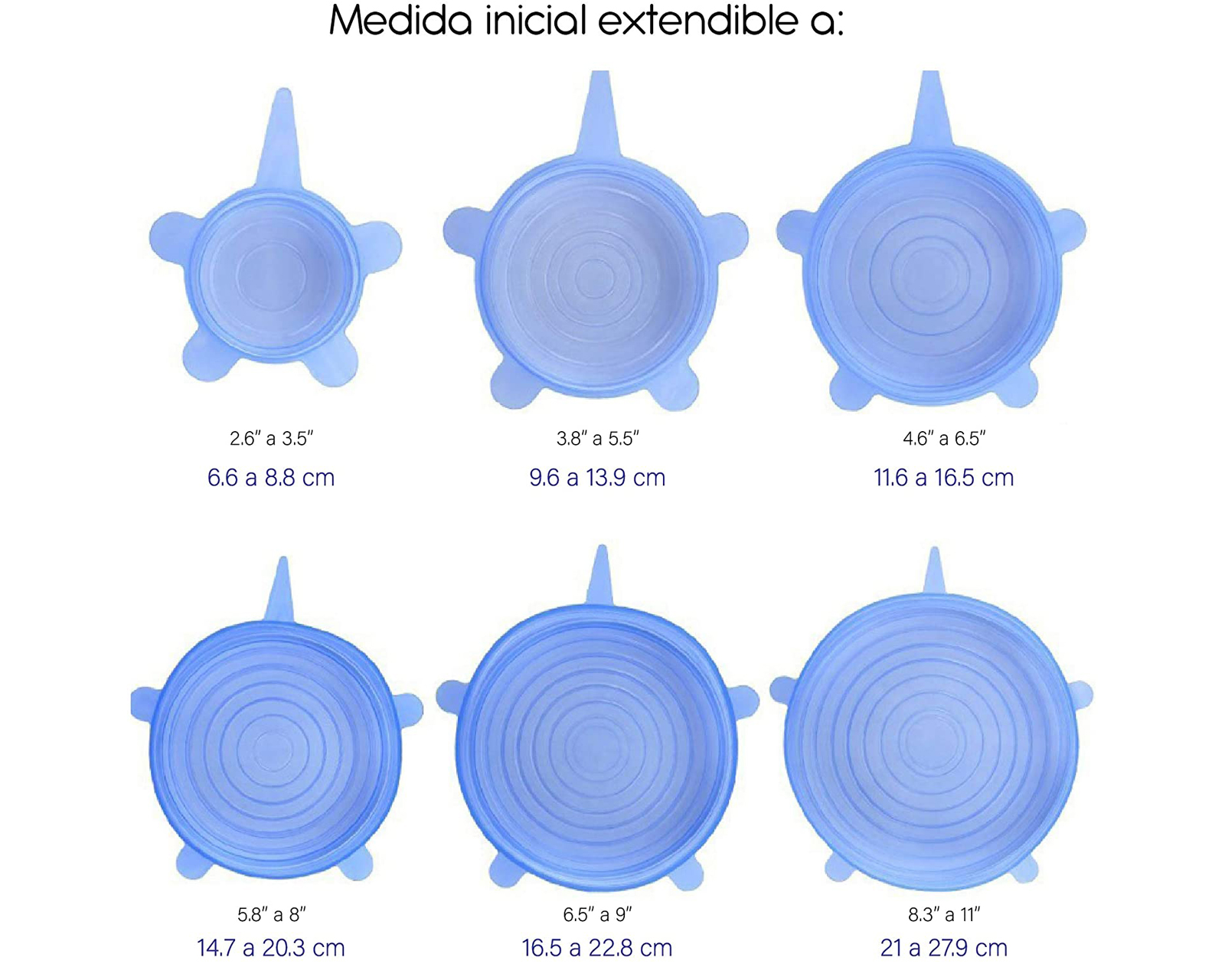 Foto 2 | Tapas de Silicón Rd Royal Cook de 6 Tamaños Ecológicos Reutilizables