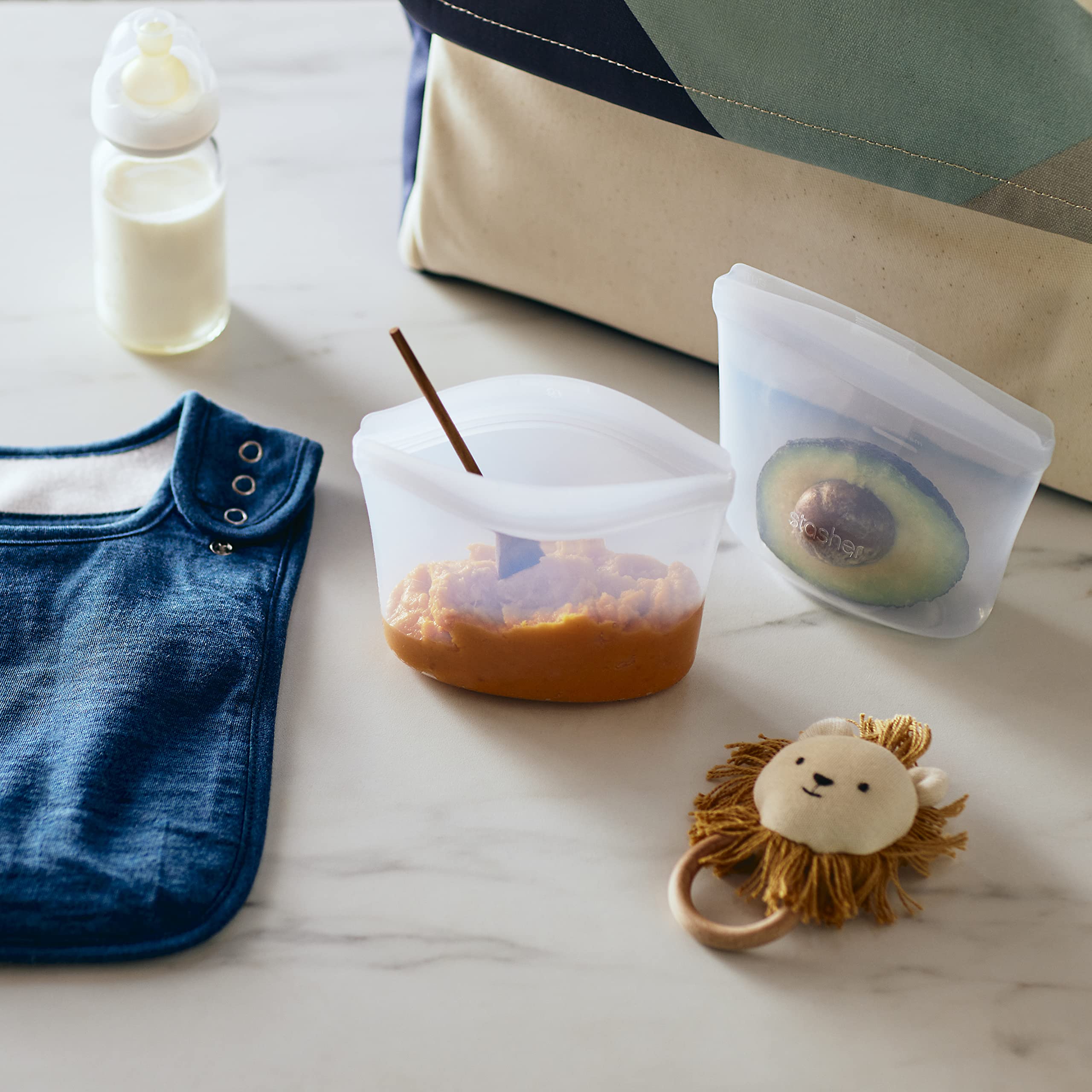 Foto 7 | Bolsas Reutilizables Para Almacenamiento De Alimentos Stasher Premium Silicone, Paquete De 6 - Venta Internacional.