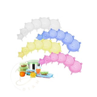 Foto 1 | Set De 6 Tapas De Silicona Adaptables Y Reutilizables Para Contenedores - Venta Internacional.