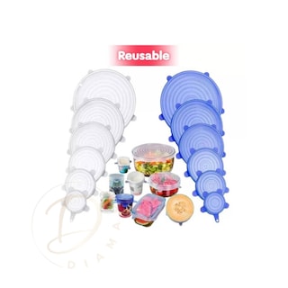 Foto 2 | Set De 6 Tapas De Silicona Adaptables Y Reutilizables Para Contenedores - Venta Internacional.