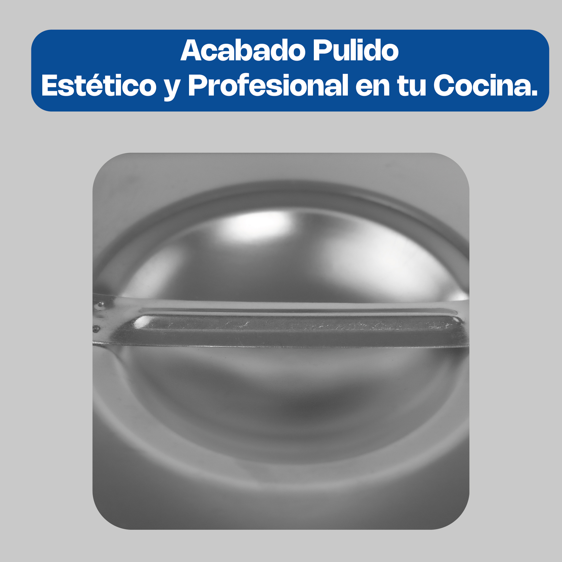 Foto 5 pulgar | Tapa Para Insertos De Acero Inoxidable Caledonia, Tamaño Sexto (17 X 16 Cm) Con Acabado Satinado Y Bordes Espec