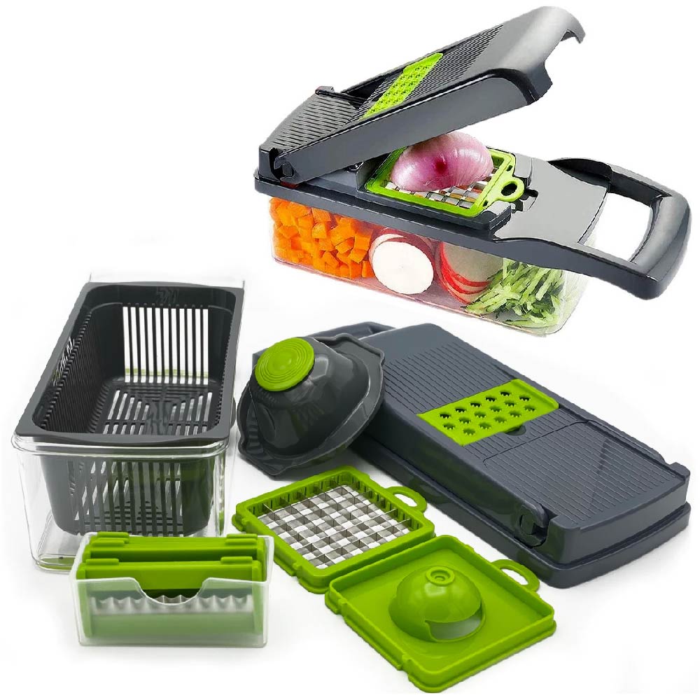 Dicer Plus Cortador Rallador Pelador Rebanador de Verduras Rd Royal Cook color Negro