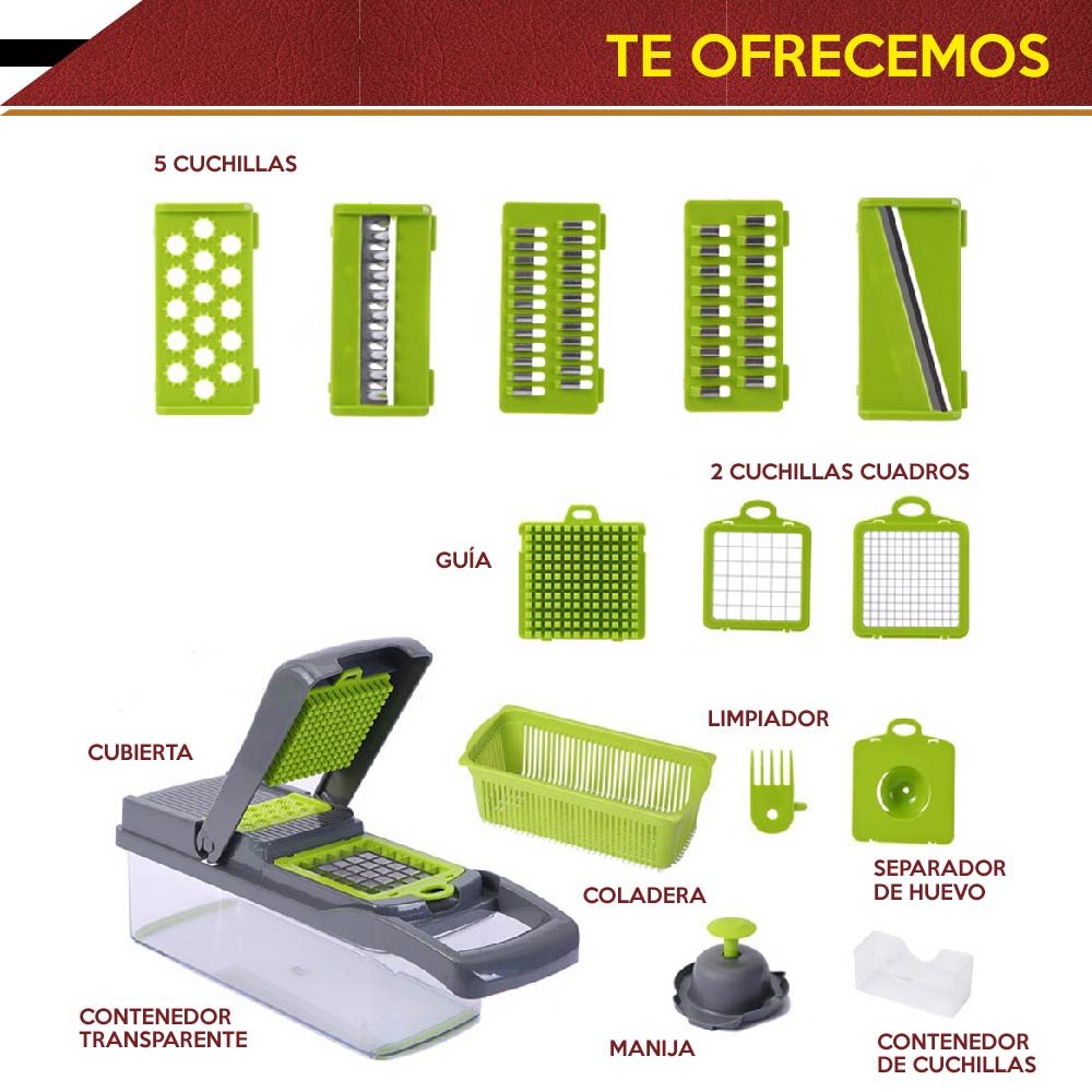 Foto 4 | Dicer Plus Cortador Rallador Pelador Rebanador de Verduras Rd Royal Cook color Negro