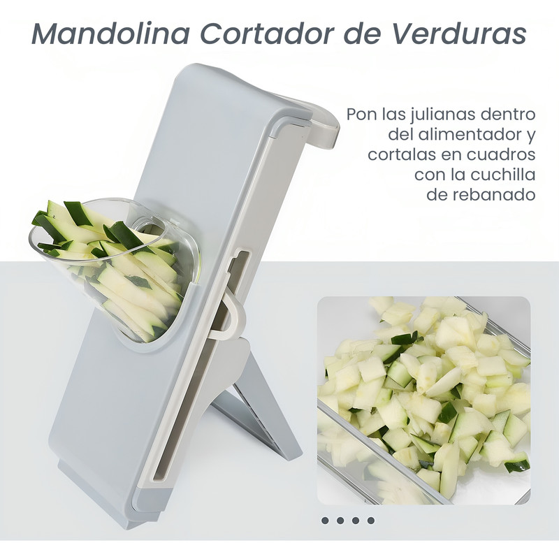 Foto 5 pulgar | Mandolina Cortador de Verduras Hiperware HW-MDN-005 Gris Grosor Fino o Grueso