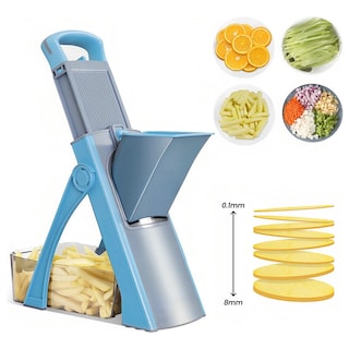 Foto 8 | Mandolina Cortador Rallador de Verduras Hiperware Ajustable y Gran Capacidad Azul