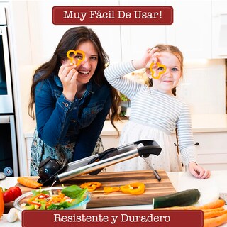 Foto 5 | Mandolina Para Vegetales Y Fruta Vencort Acero Inoxidable 6 Navajas