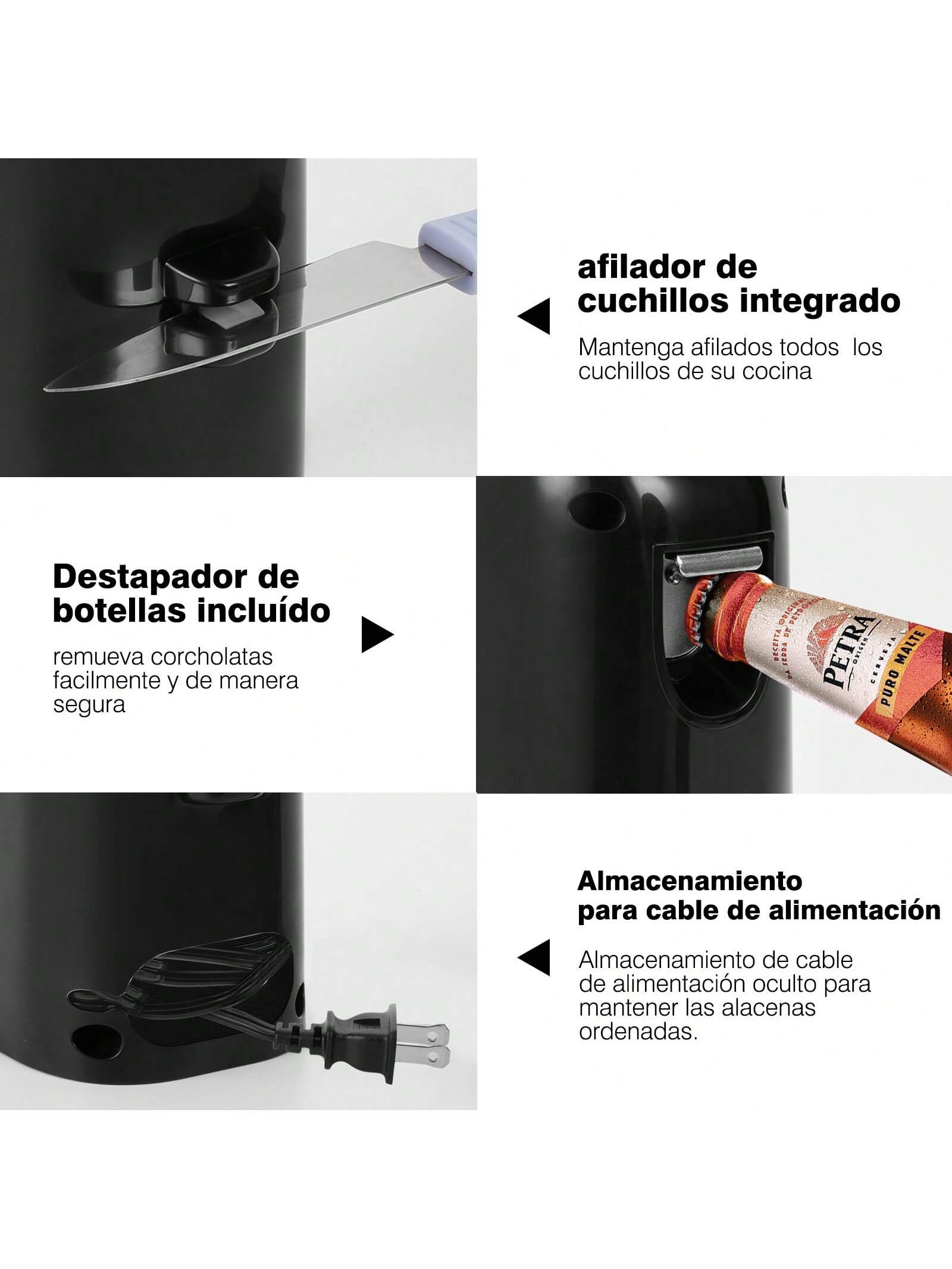 Foto 5 | Abrelatas Eléctrico K10149 color Negro