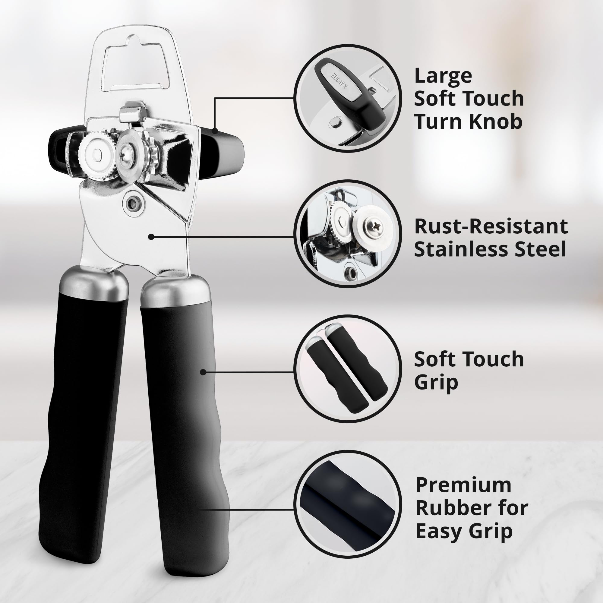 Foto 2 | Abrelatas Zulay Kitchen Negro-Venta Internacional