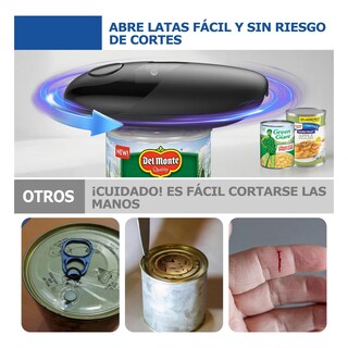 Foto 2 | Abrelatas Eléctrico Para Estaño Redondas Y Ovaladas Eo Safe Imports Esi-20351 Negro