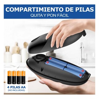 Foto 3 | Abrelatas Eléctrico Para Estaño Redondas Y Ovaladas Eo Safe Imports Esi-20351 Negro