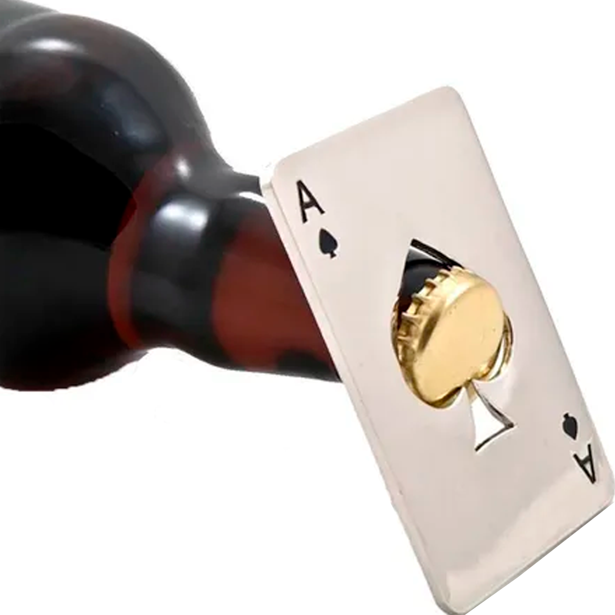 Foto 6 | 4pz Tarjeta Destapador Botella Carta Pokar Acero Inoxidable