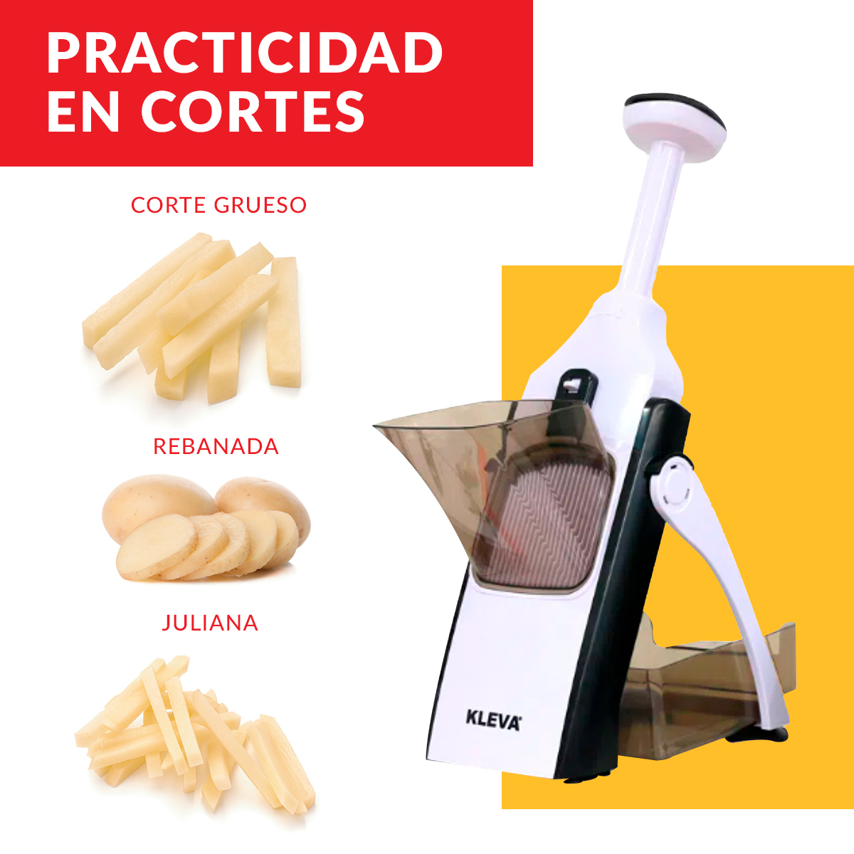 Foto 9 pulgar | Cortador Rebanador Picador de Frutas Verduras Quesos Multifuncional Safety Slicer Kleva Cuchillas no Expuestas