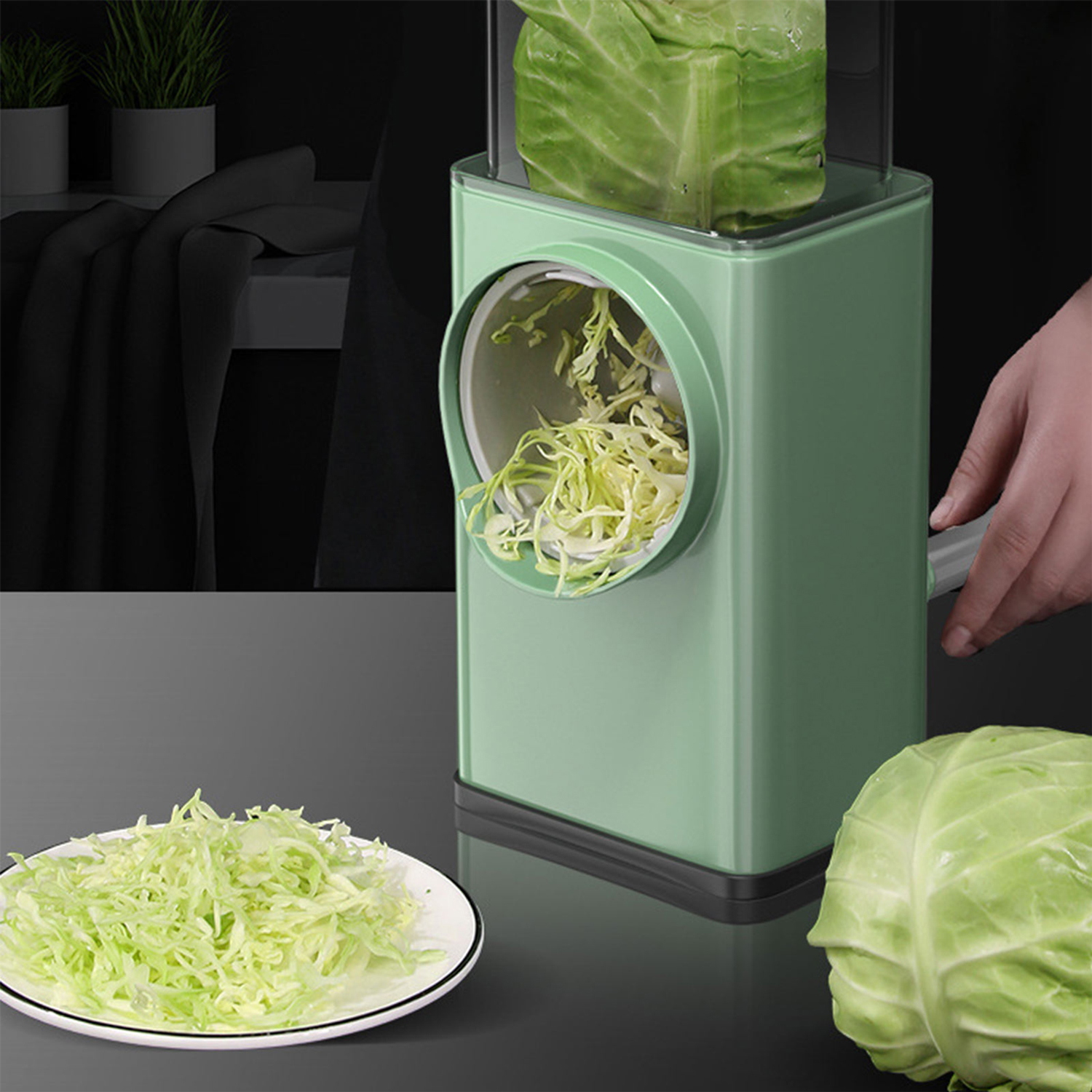 Foto 5 | Rallador De Verduras 3 En 1 Hiperware Con Alimentador Grande Color Verde