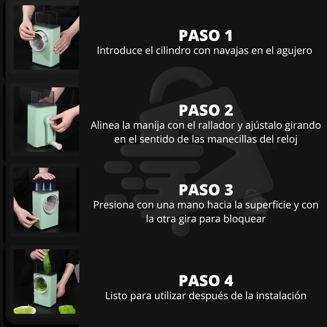 Foto 6 pulgar | Rallador Premium 3 en 1 Elegate Verde