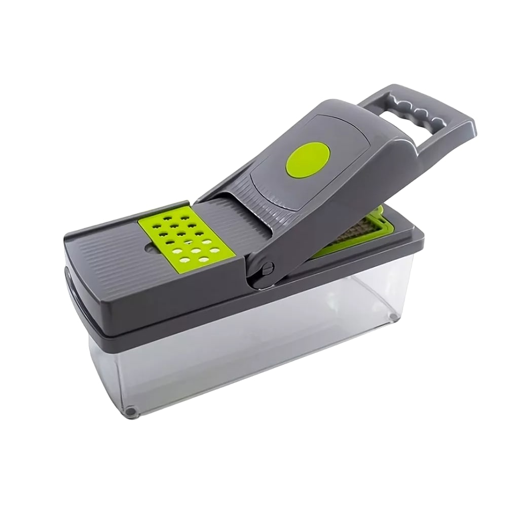 Rallador Cortador Rebanador Picador Manual De Verduras Fruta Color Transparente Con Gris $589