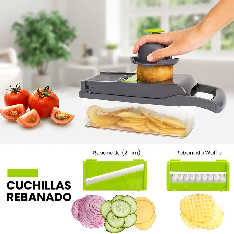 Foto 5 pulgar | Cortador de Verduras Hiperware Multifunción 8 en 1 Gris