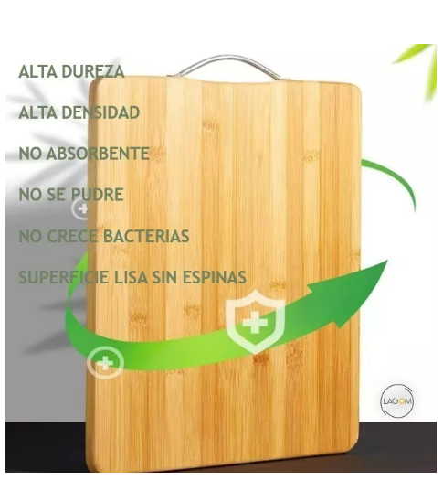 Foto 3 pulgar | Tabla Picar Cortar Alimentos Carnes Lagom 24x34cm De Bambú Y Madera Orgánico Natural 3 En 1 Alta Densidad Y Du