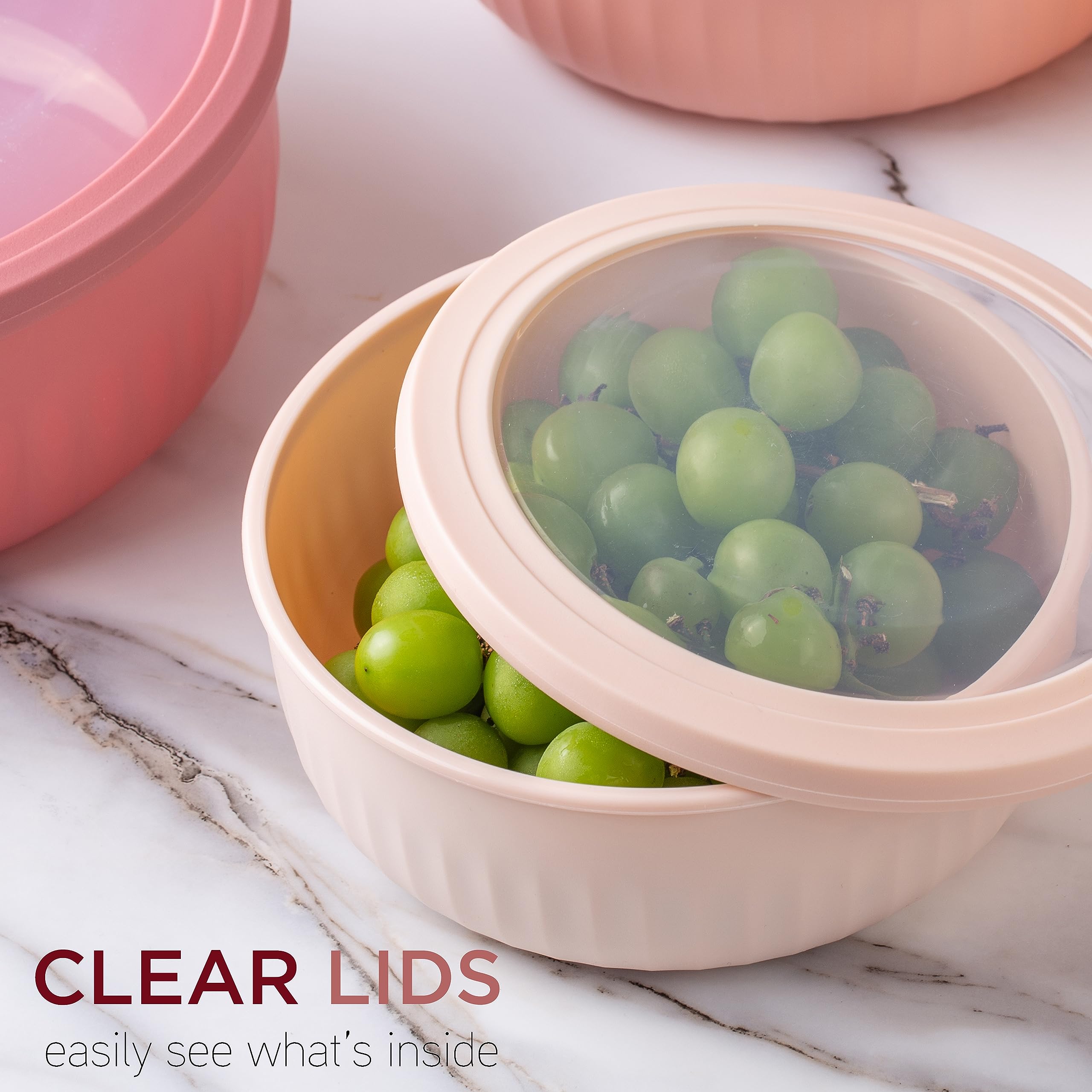 Foto 5 | Set De Cuencos Prep Cook With Color, Mezcla Ancha Con Tapas, 12 Piezas - Venta Internacional.
